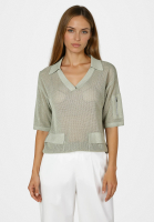 Sparkling mesh knit sweater