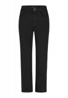 Cropped flared jeans with decorative ribbon