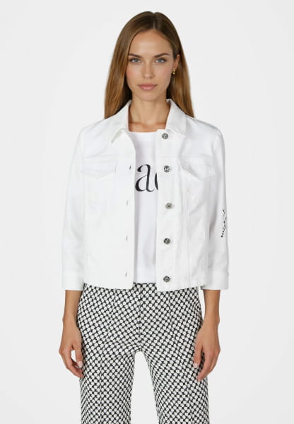 Jeansjacke mit Lochstockerei