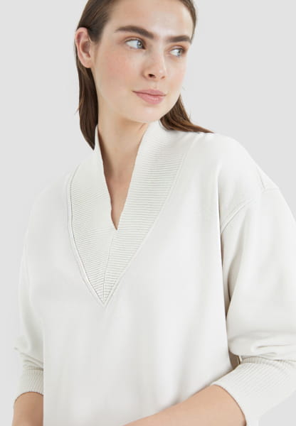 Sweatshirt mit V-Ausschnitt