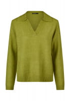Polo-Pullover mit Rippendetails