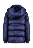 Puffer jacket with ribbed cuffs