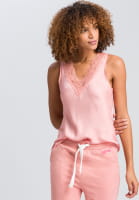 Strappy top with lace neckline