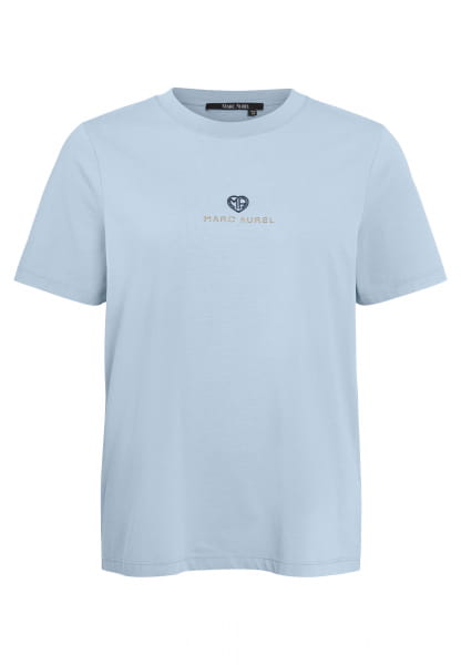 T-shirt with embroidery and rhinestone logo