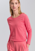 Basicpullover mit hohem Rippenabschluss