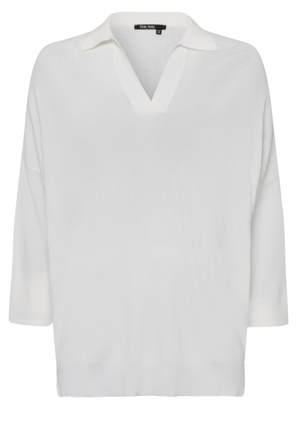 Sweater with polo neckline