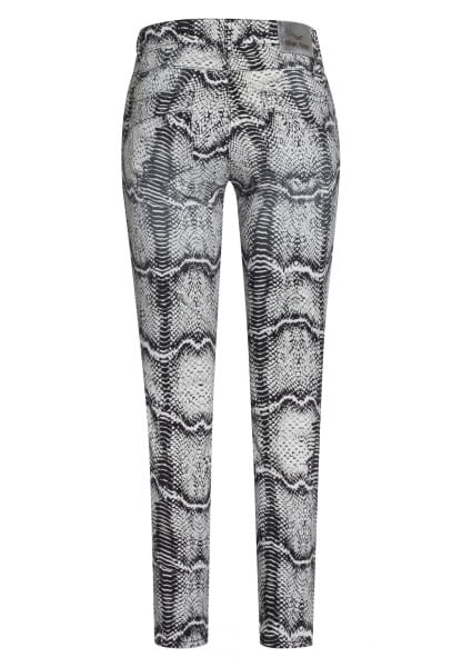 Skinny jeans with snake print