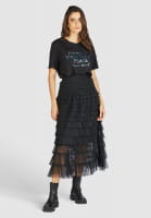 Tulle skirt in a tiered look