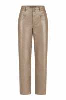 Barrel Fit Jeans aus weichem Faux Leather