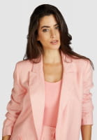Double-breasted linen blazer