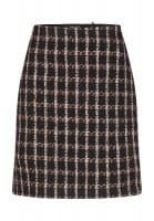 Tweed skirt with check pattern