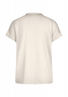 T-shirt with V-neck and rhinestone logo