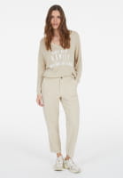 Lurex-Pullover mit Logo-Print