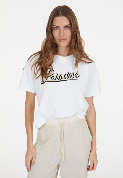 T-Shirt mit "Paradise"-Stickerei