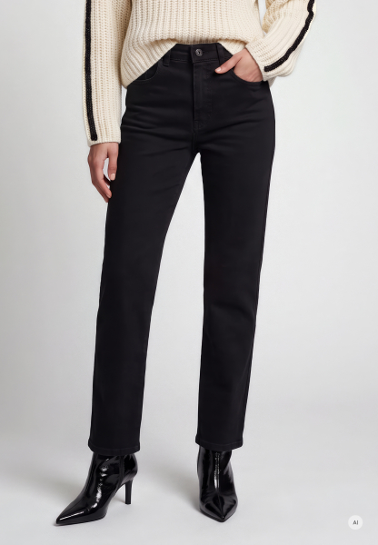 Cropped flared jeans with decorative ribbon