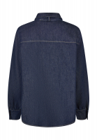 Schluppenbluse in Jeans-Optik