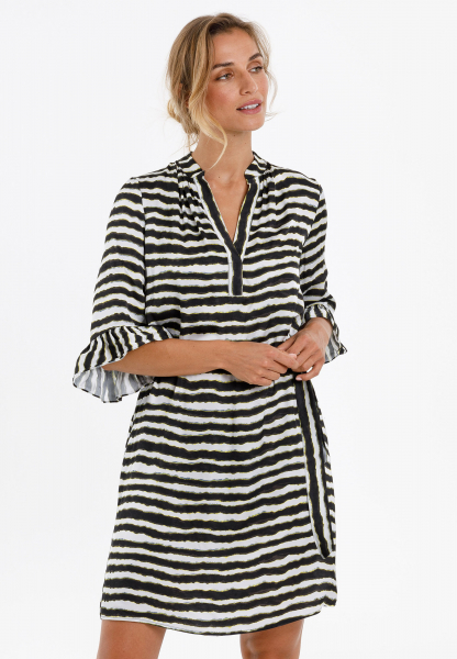 Dress with special stripe print in batik look