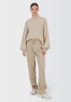 Sweater with sequin ribs