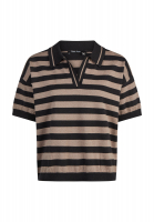 Polo shirt with block stripes