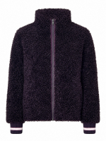 Blouson with striped knit