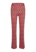 cropped trousers with jacquard pattern