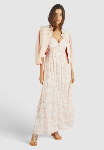 Spaghetti Dress with Giraffe Print