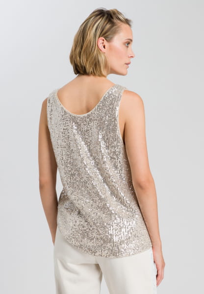 Top made from sequin tulle
