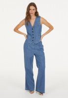 Jeanshose mit Bundfalten