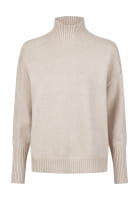 Turtleneck sweater with ribbed details