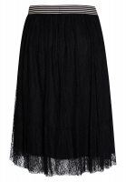 Midi skirt with lace tulle