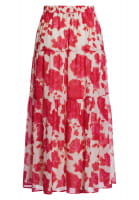 Maxi skirt with rose print