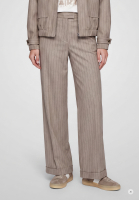 Pinstripe pants with cuffs