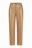 Barrel-fit jeans made of soft faux leather