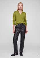 Polo-Pullover mit Rippendetails