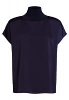 Satin top with knitted cuffs Satin top with knitted cuffs