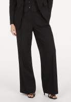 Bundfaltenhose mit Nadelstreifenmuster