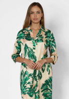 Green print dress