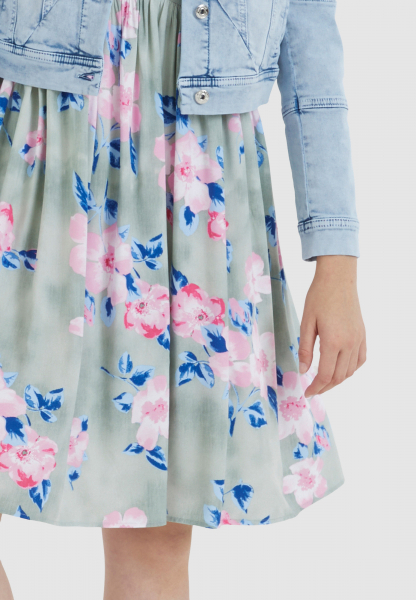 Dress with batik flower print