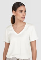 Satin V-neck top