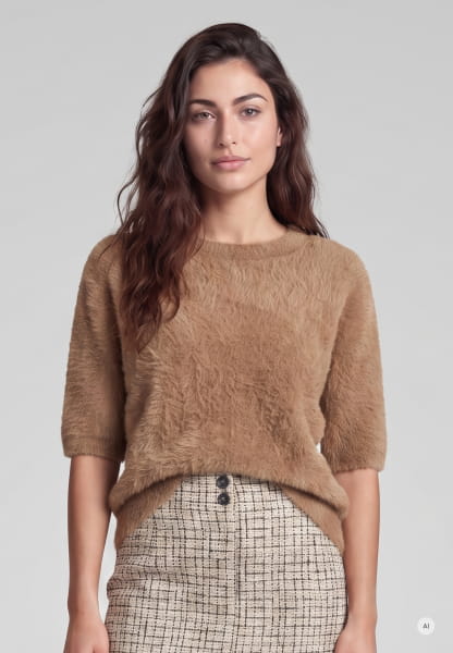 Faux fur sweater
