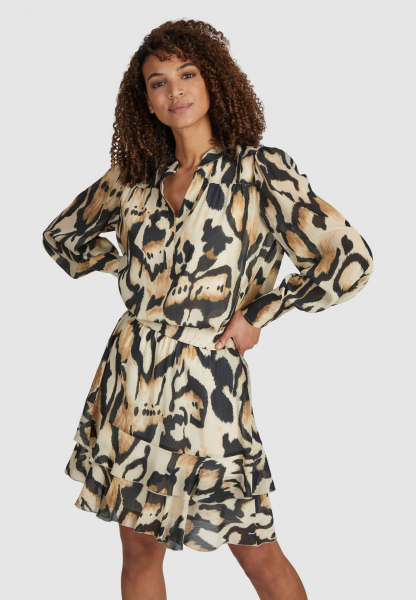 Bohobluse mit Leopardenmuster