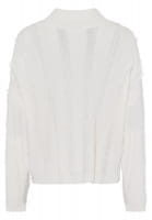 Rippen-Pullover mit Fransen