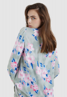 Bluse mit Batik-Blumen-Print