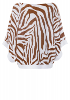 Poncho-Pullover mit Tigermuster