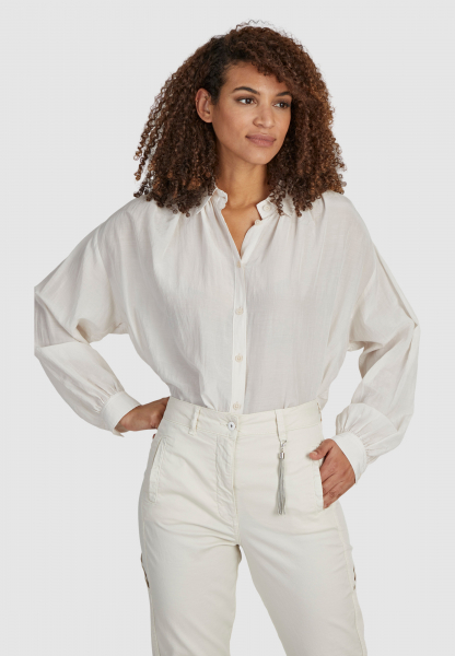 Oversized cotton viscose blouse