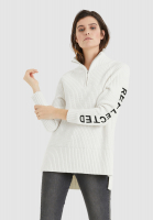 Polopullover mit Message-Print