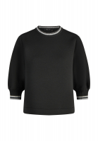 Shirt with ribbed trim