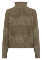 Rippen-Pullover mit Pailletten-Ringeln