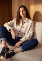 Cropped wool jacket