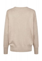 V-Ausschnitt Pullover in Feinstrick-Optik